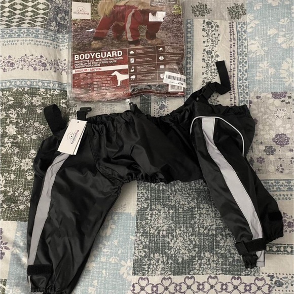 NEW size Medium BLACK dog all-weather protective pants - Picture 2 of 4